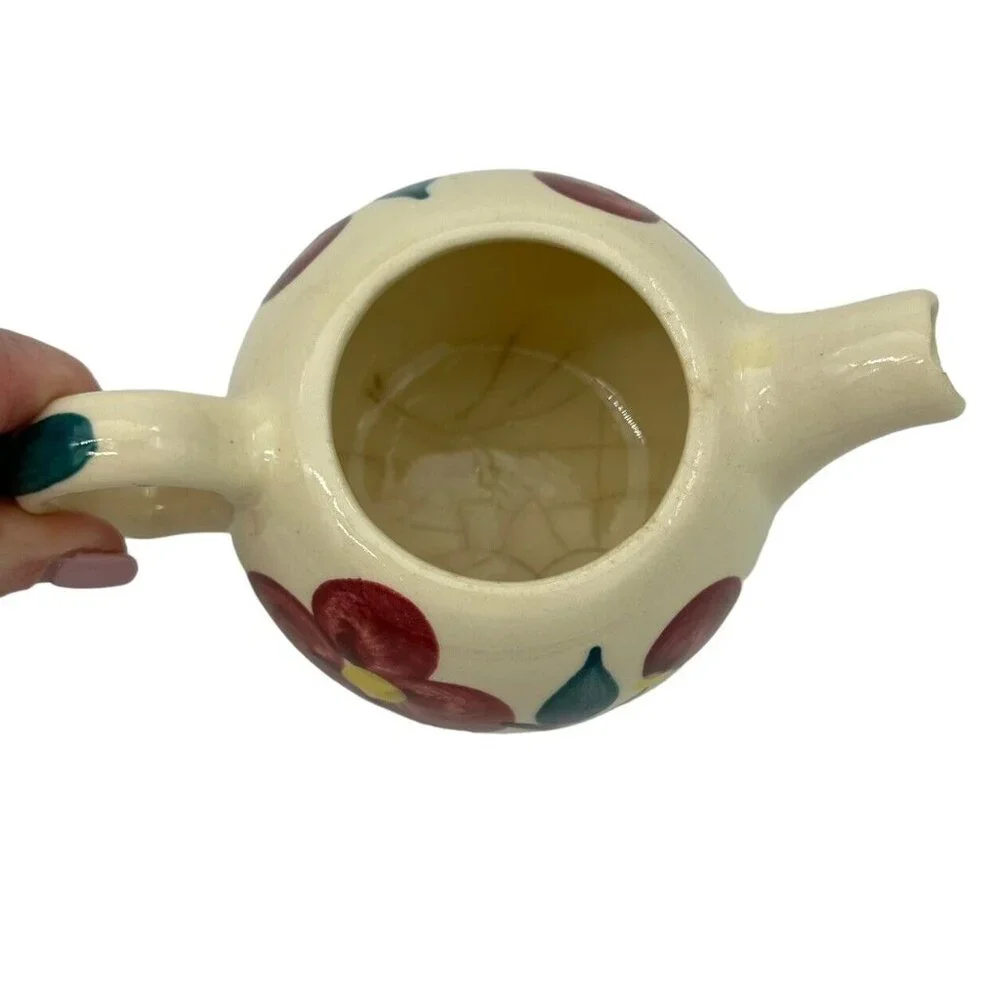 VTG 1940s‎ Purinton Pottery Hand Painted 10 oz Individual Tea Pot Mountain Rose